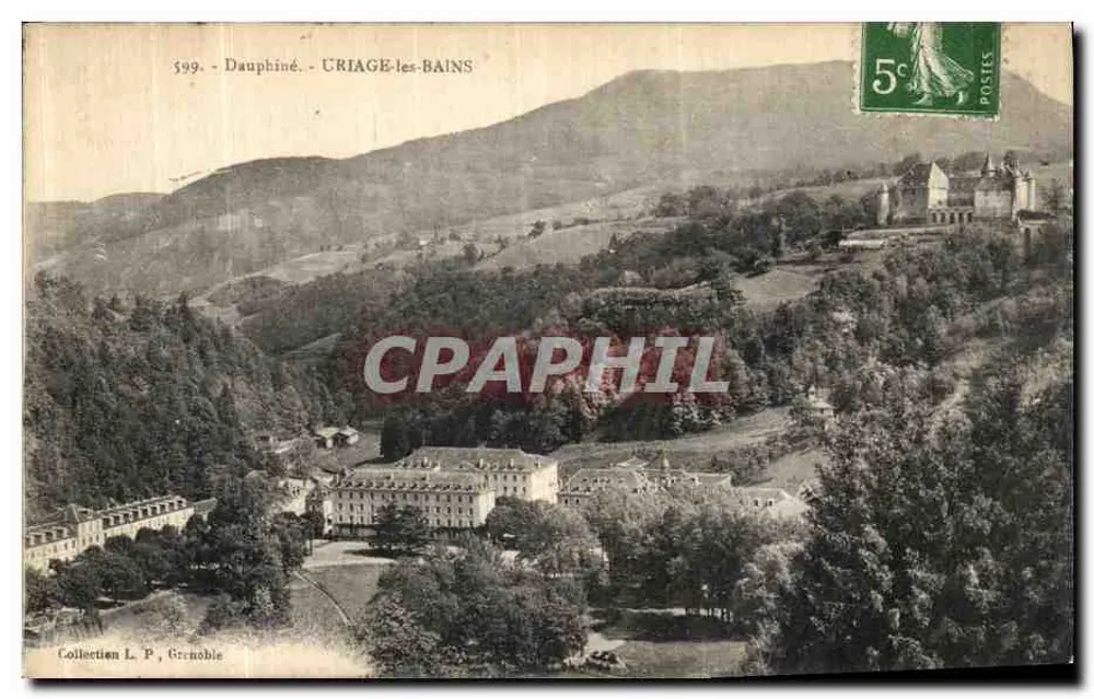 Uriage-les-Bains — vista panorâmica — Coleção L. P., Grenoble - Frente