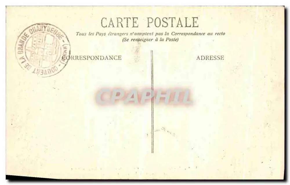 La Chapelle Saint-Louis — Konvent der Grande-Chartreuse — Dauphiné — E.R. Nr. 238 - Rückseite