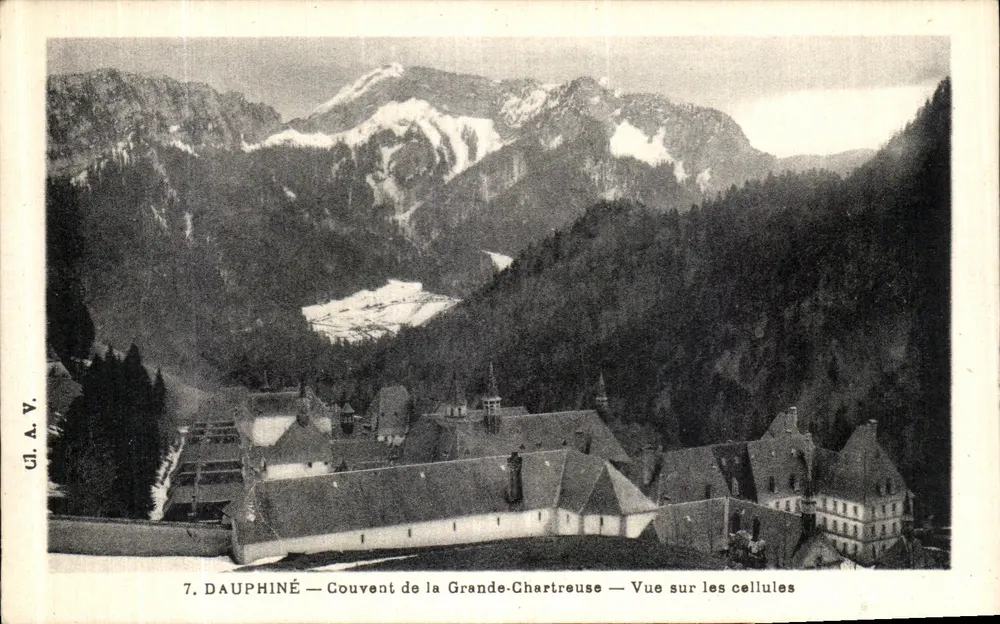 Dauphiné — Kloster Grande-Chartreuse — Ansicht der Zellen - Vorderseite