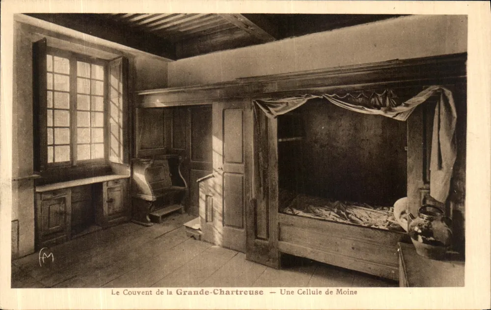 Das Kloster der Grande-Chartreuse — Eine Mönchszelle - Vorderseite