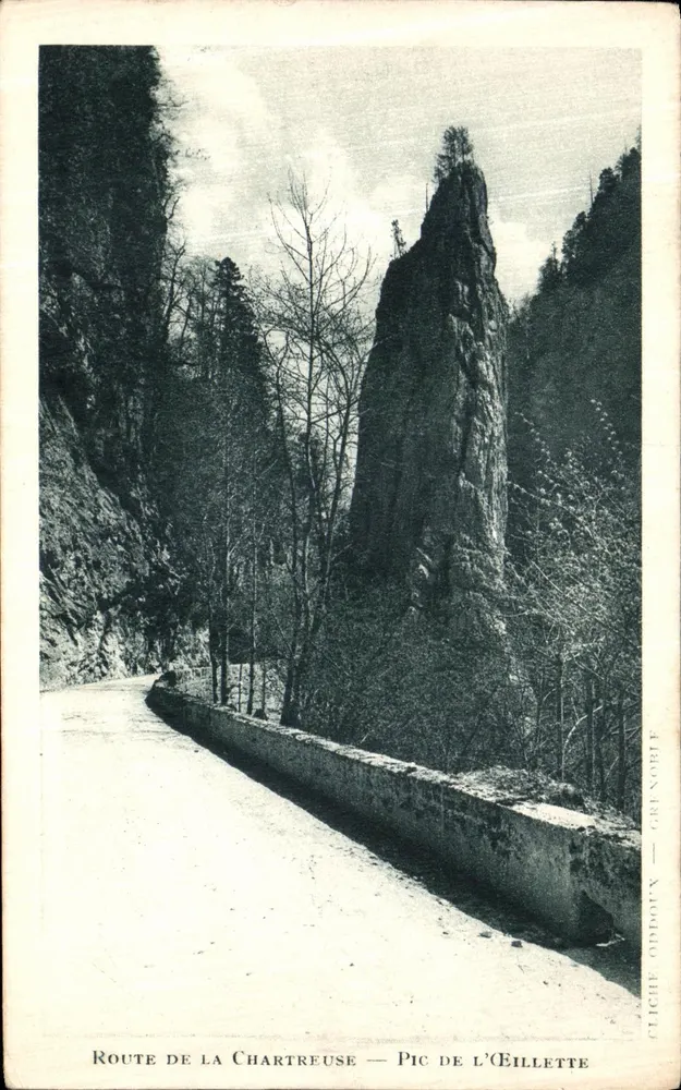 Route de la Chartreuse — Pic de l'Éillette — Cliché Odpoux — Grenoble - Frente