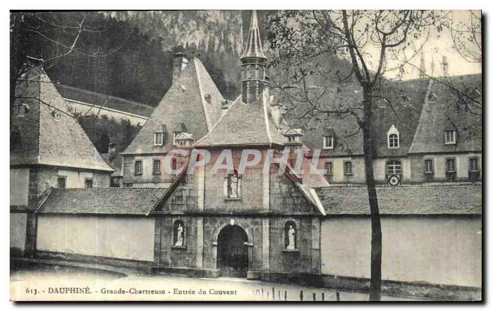 Dauphiné - Grande-Chartreuse - Entrada do Mosteiro — P. Gaude, fot.édit., Grenoble, n°613 - Frente