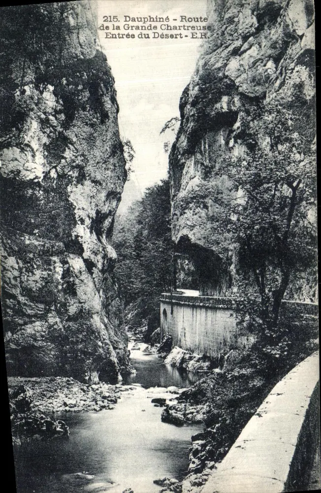 Eingang in den Wüsten — Route der Grande Chartreuse — E.R. — Dauphiné - Vorderseite