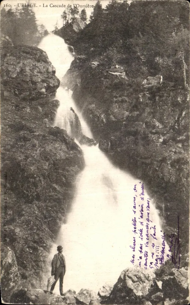 Uriage - A Cascata da Ouriçosa — editor L. Le Roux, n°160 - Frente