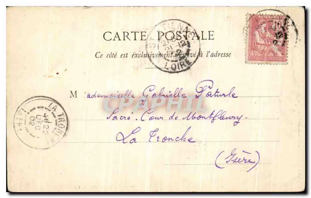 Uriage - A Cascata da Ouriçosa — editor L. Le Roux, n°160 - Verso