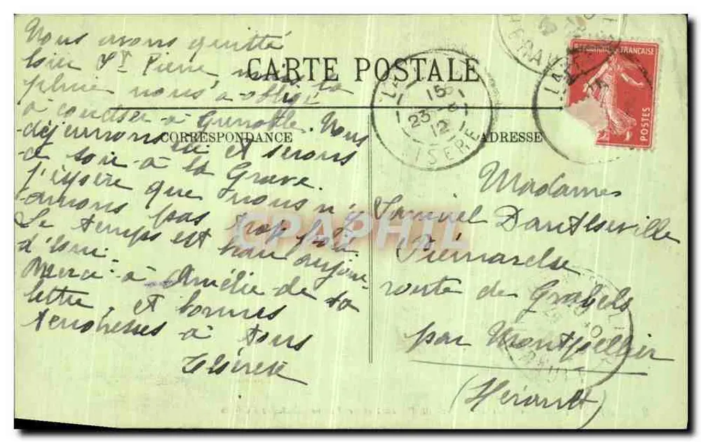 Laffrey — Seen der Seen Pelichet und Pierre Châtel und des Obiou — LL - Rückseite