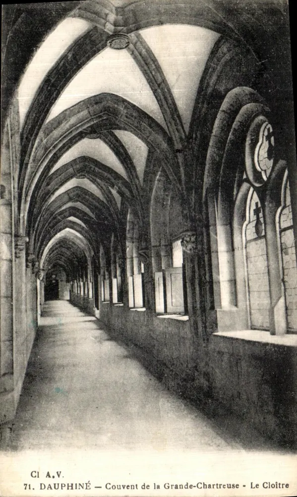 O Claustro — Mosteiro da Grande-Chartreuse — Dauphiné - Frente