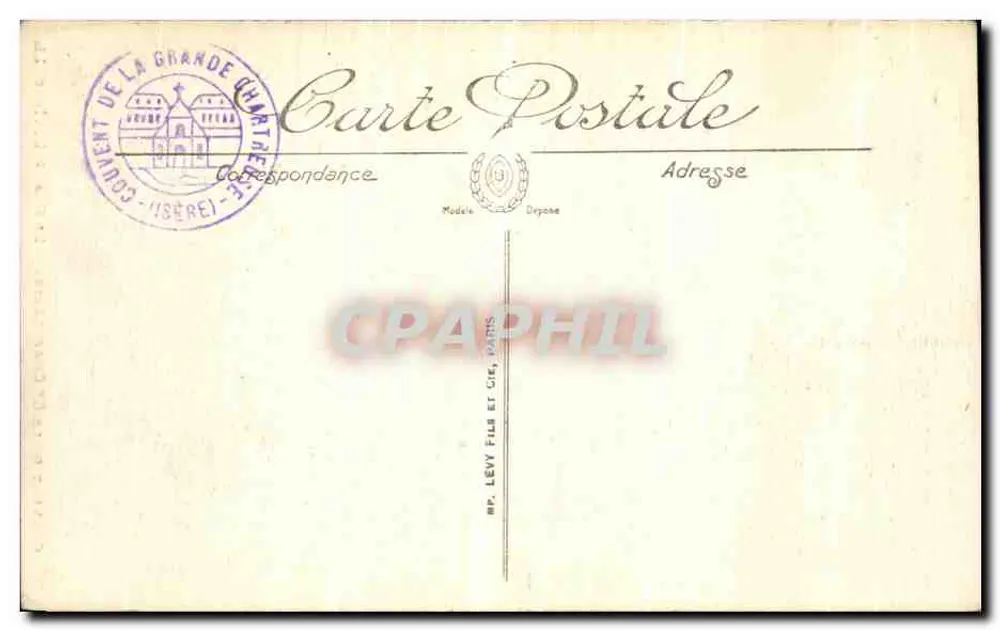 Convento da Grande Chartreuse — O Grande Claustro — Editor LL n°37 - Verso