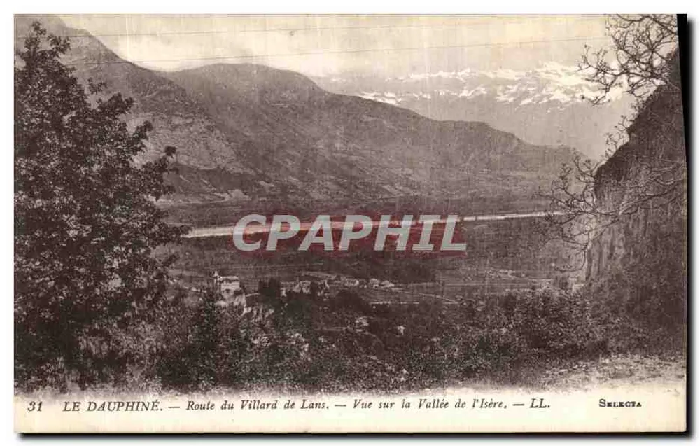 Le Dauphiné — Straße Villard de Lans — Blick auf die Isère-Tal — Selecta - Vorderseite
