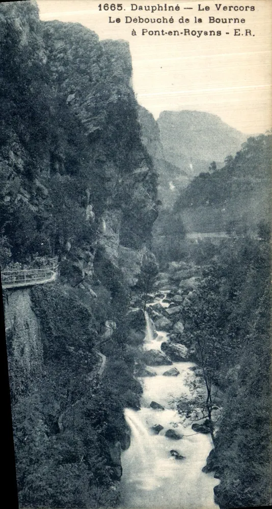 Der Ausfluss der Bourne — Le Vercors — E.R. — 1665 Dauphiné - Vorderseite