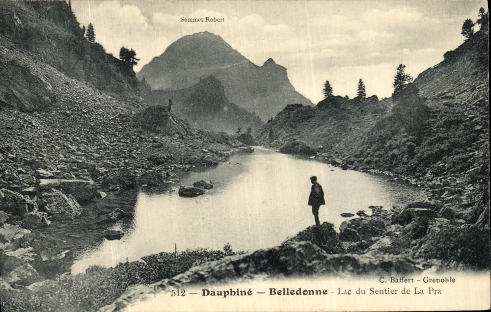 Lac du Sentier de La Pra — Dauphiné — Belledonne — Gipfel Robert — C. Baffert - Grenoble - Vorderseite
