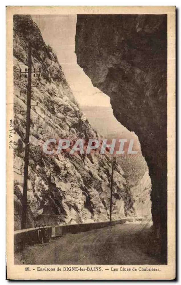 Environ de Digne-les-Bains — Les Clues de Chabrières — Édit. Vral, phot. n°18 - Recto