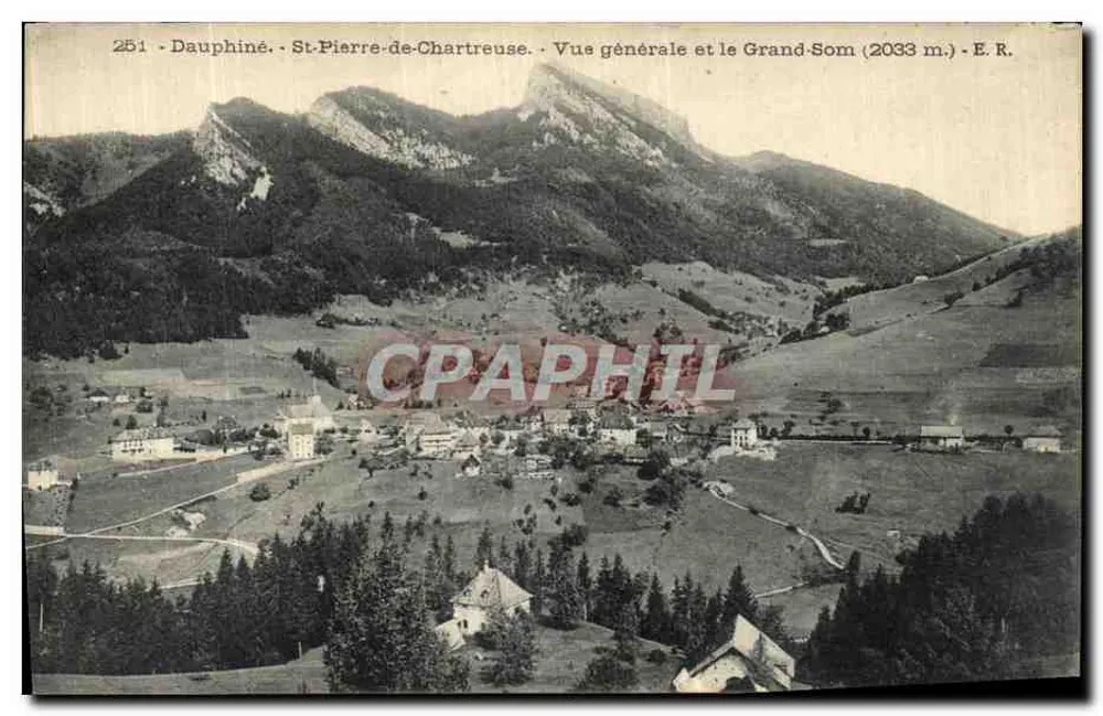 St-Pierre-de-Chartreuse — Allgemeiner Blick und der Grand-Som (2033 m.) — E.R. n°251 - Vorderseite