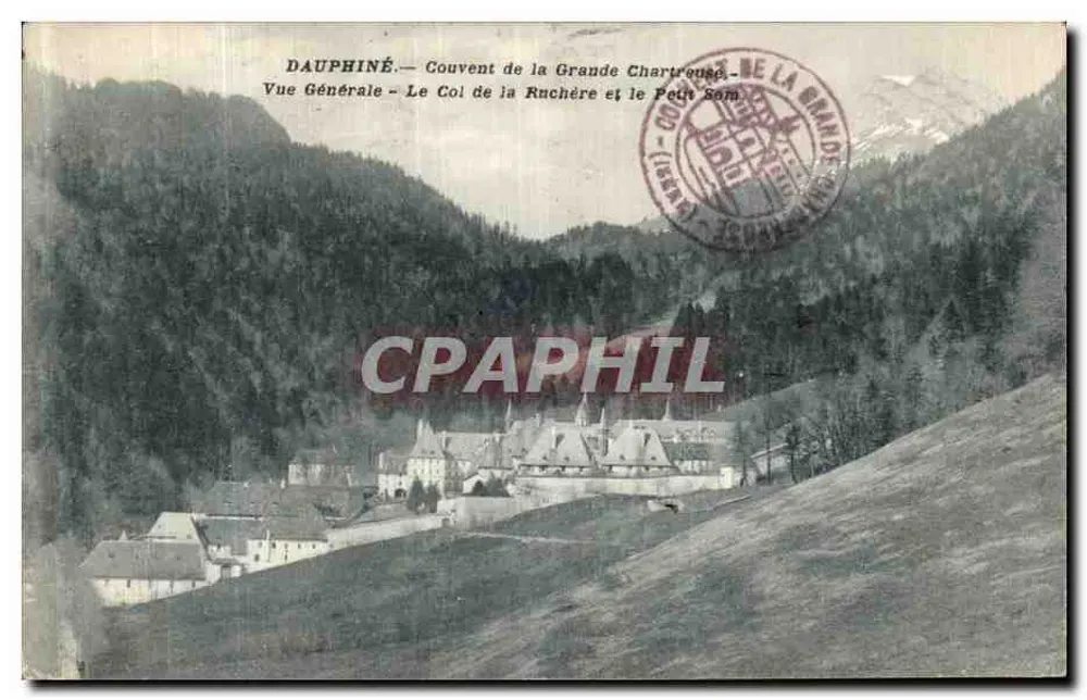 Dauphiné — Konvent von la Grande Chartreuse — Allgemeiner Blick — Le Col de la Ruchère und le Petit Som - Vorderseite