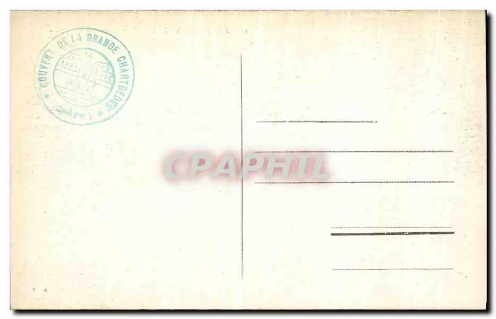 Grande-Chartreuse — Entrada principal — CP A. V. n°4 - Verso
