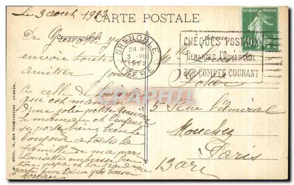 Abbaye de la Trappe — Grenoble — Carte postale - Verso