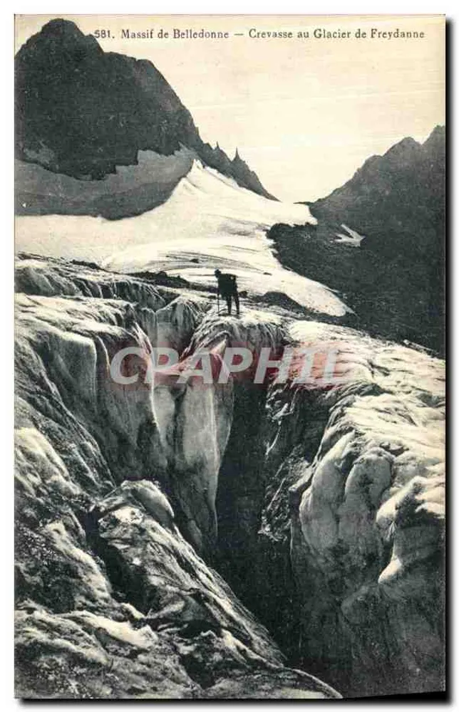 Belledonne-Massiv — Riss am Freydanne-Gletscher — P.G. phot. publ. Grenoble - Vorderseite