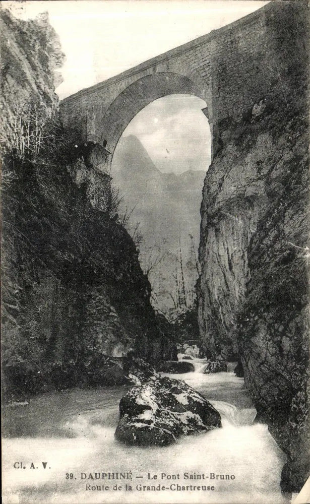 Dauphiné — Le Pont Saint-Bruno — Route de la Grande-Chartreuse — Cl. A. V. n°39 - Vorderseite