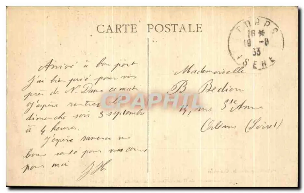 Peregrinação de Nossa Senhora da Salette — Le Châtel — Cl. Faure - Verso