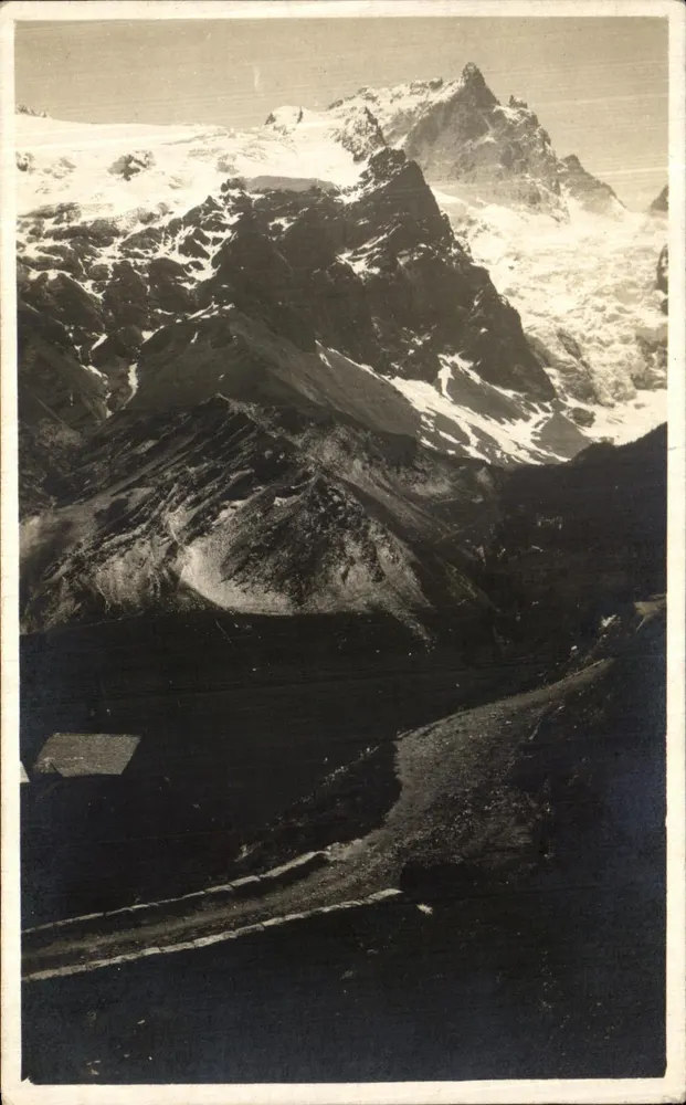 Monte Branco — vista panorâmica — Editor L. Opude, Grenoble - Frente