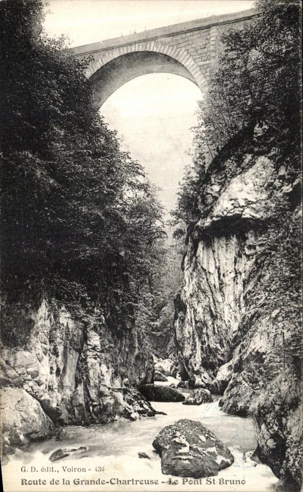 Le Pont St Bruno — Route de la Grande-Chartreuse — G. D. Verleger, Voiron - 436 - Vorderseite