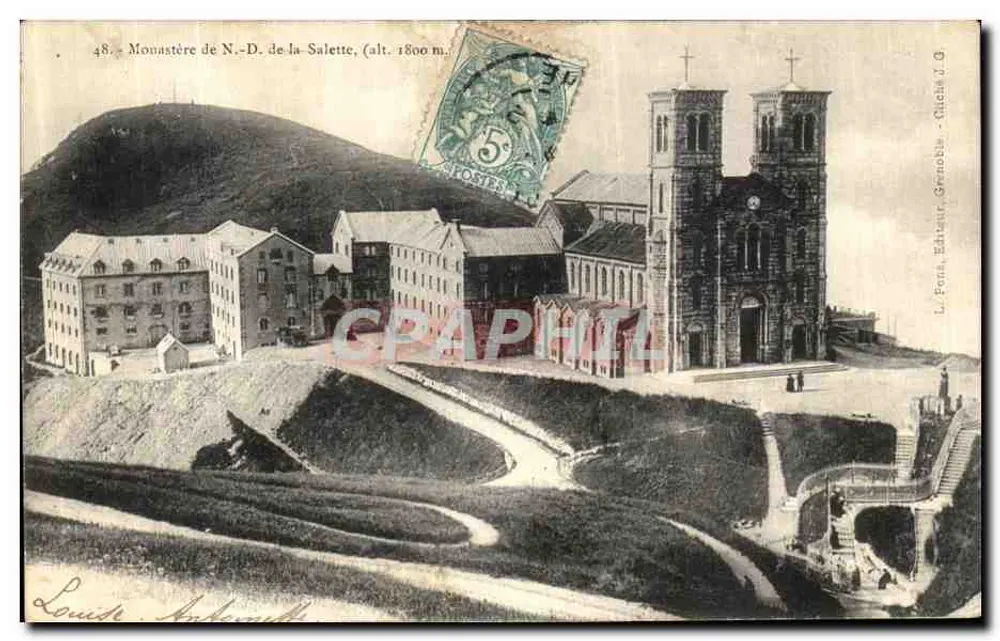 Mosteiro de N.-D. de La Salette (alt. 1800 m) — Grenoble — Editor L. Pont, Chiché - Frente