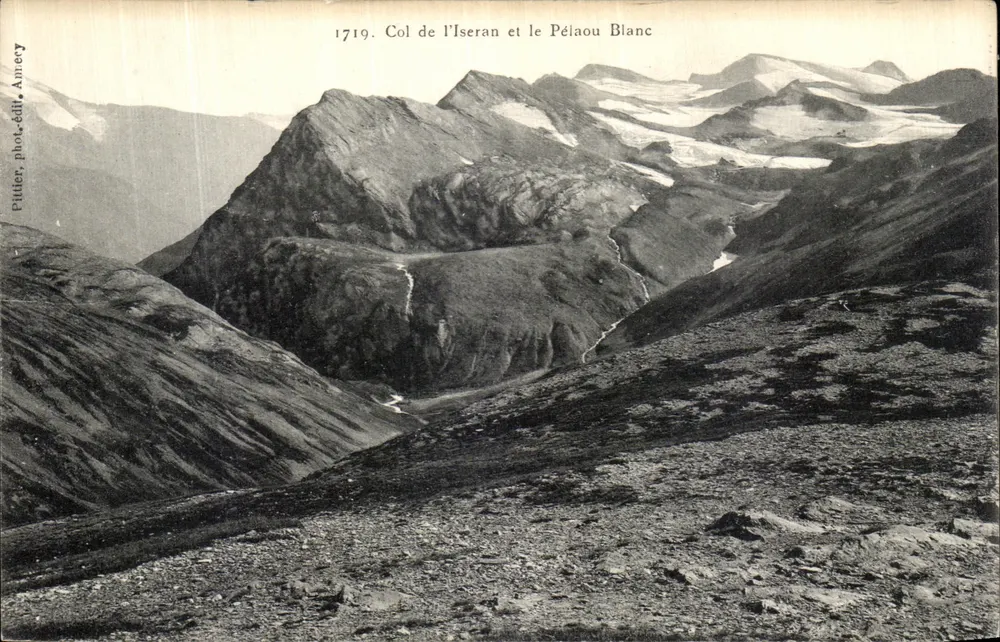 Col do Iseran e o Pélao Blanc — vista alpina — Putter, fot. & edit. Amery, n° 1719 - Frente
