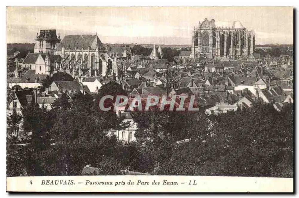 Beauvais — Panorama tirado do Parc des Eaux — IL - Frente