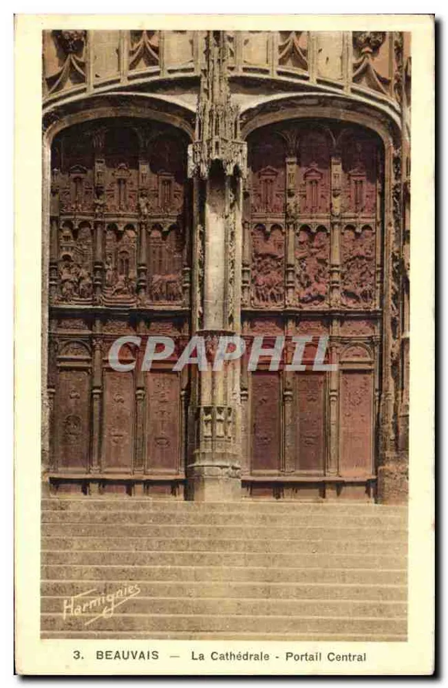Beauvais — A Catedral - Portal Central — Harmignies, n°3 - Frente