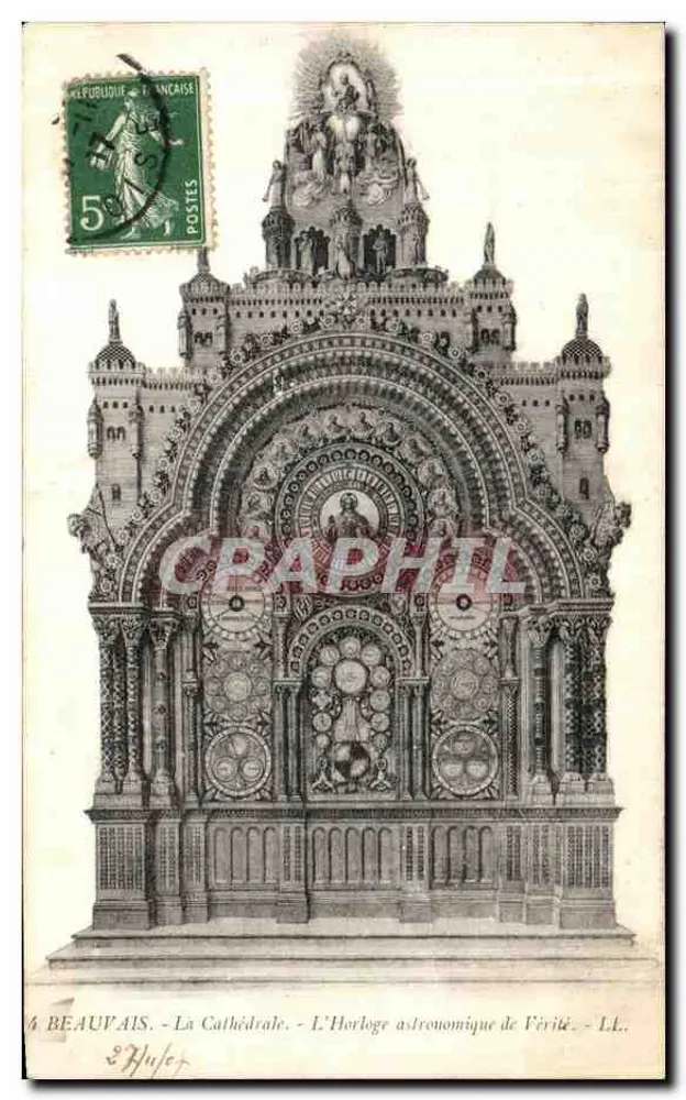 Beauvais - Die Kathedrale - Die astronomische Uhr der Wahrheit - L.L. - Vorderseite
