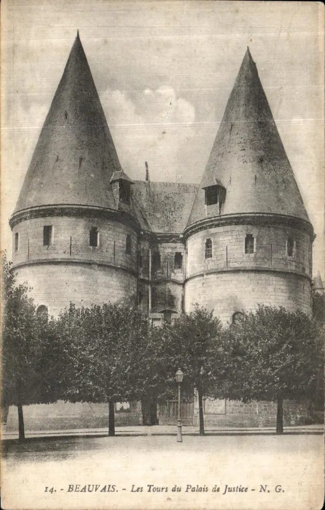 Beauvais — Die Türme des Palasts der Gerechtigkeit — N. G. n°14 - Vorderseite