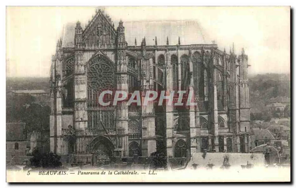 Beauvais — Panorama da Catedral — LL. - Frente