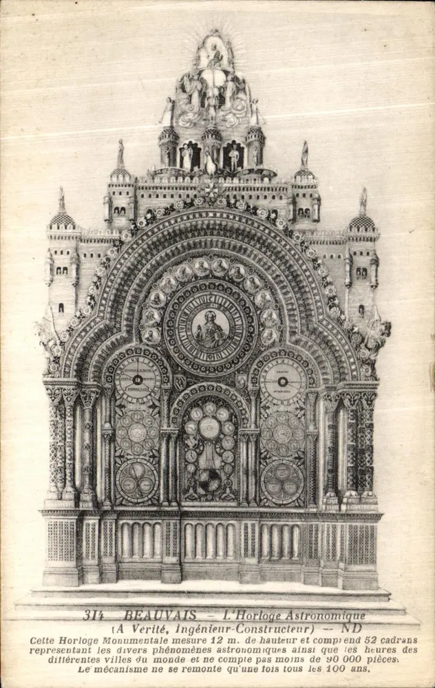 Beauvais — Die astronomische Uhr — (À Vérité, Ingenieur-Constructor) — ND - Vorderseite