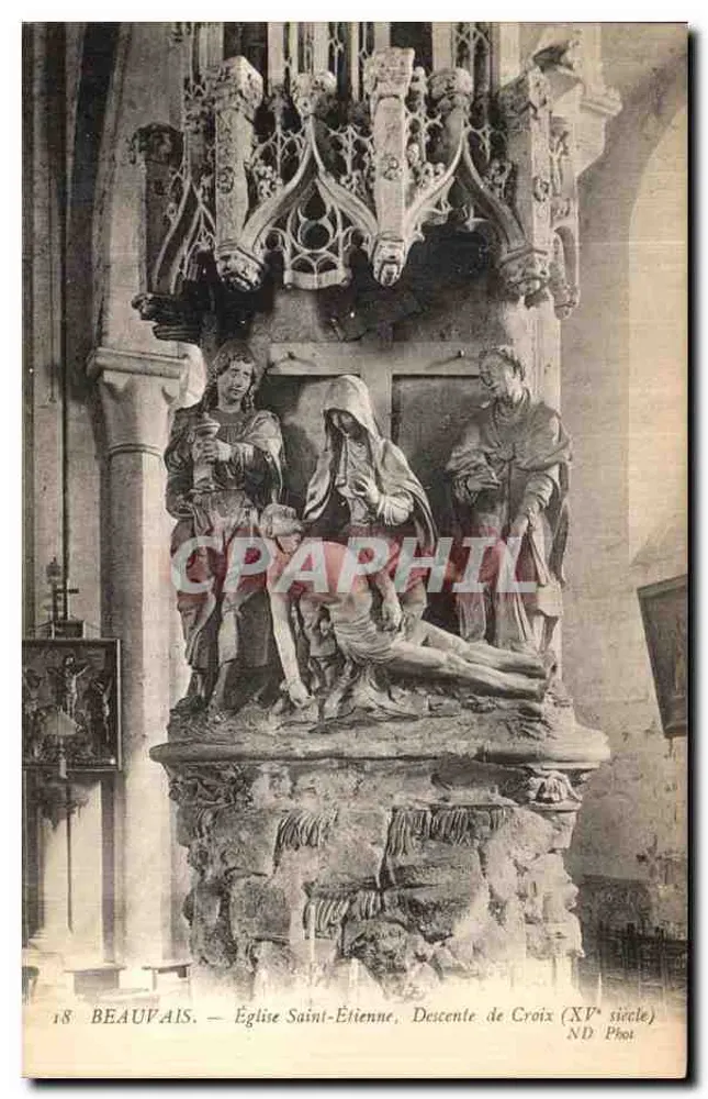 Beaupâlis — Kirche Saint-Étienne, Abstieg vom Kreuz (15. Jahrhundert) — ND Phot - Vorderseite
