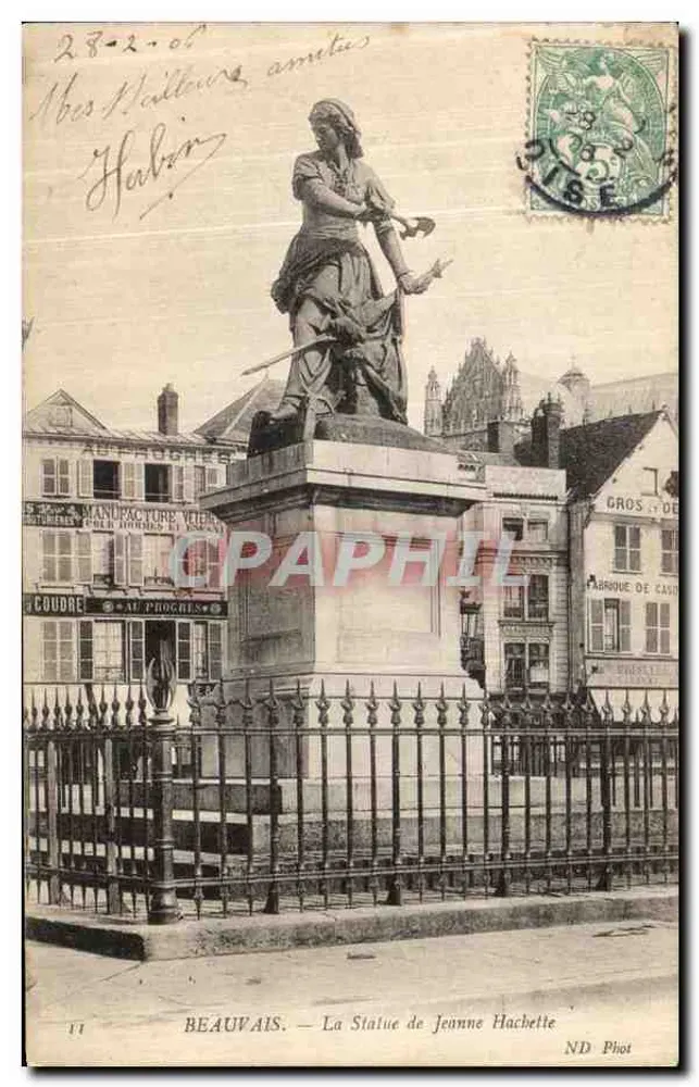 Beauvais — A Estátua de Jeanne Hachette — ND Phot - Frente