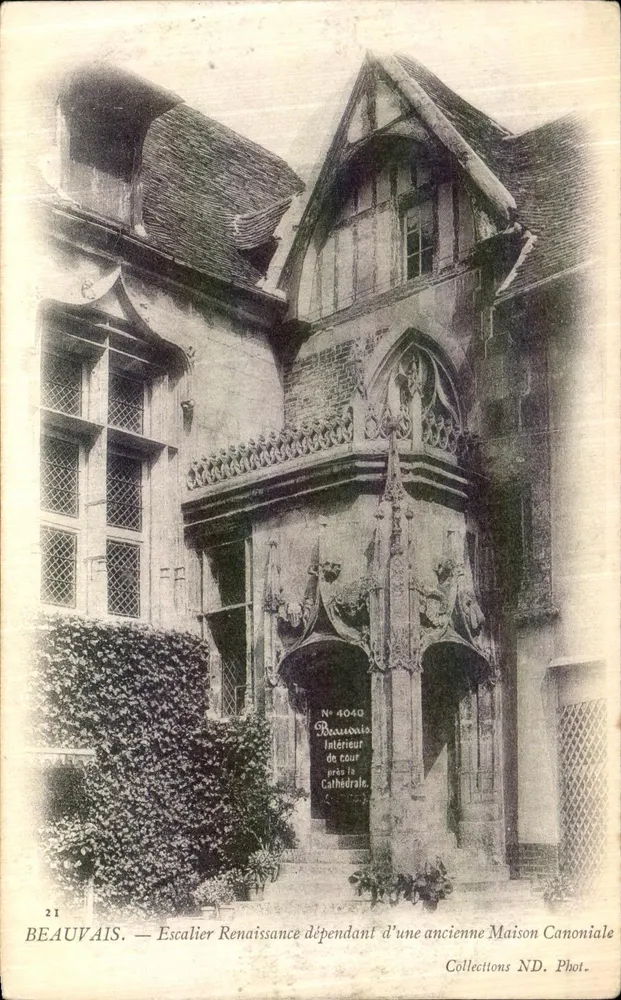 Beauvais — Renaissance-Treppe, die einer alten Kanonikalen Wohnung angehört — Sammlung ND. Fotografie N° 4040 - Vorderseite