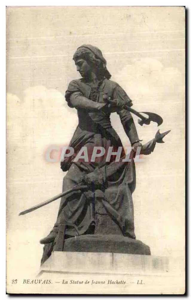 Beauvais — A Estátua de Jeanne Hachette — LL. - Frente