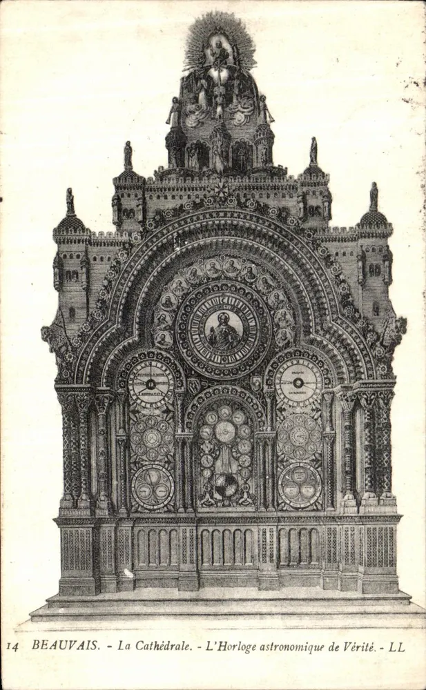 Beauvais - Die Kathedrale - Die astronomische Uhr der Wahrheit - LL - Vorderseite