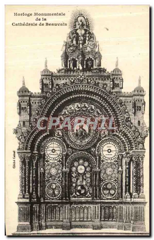Monumentale Uhr der Kathedrale von Beauvais — Cliché Canal - Vorderseite