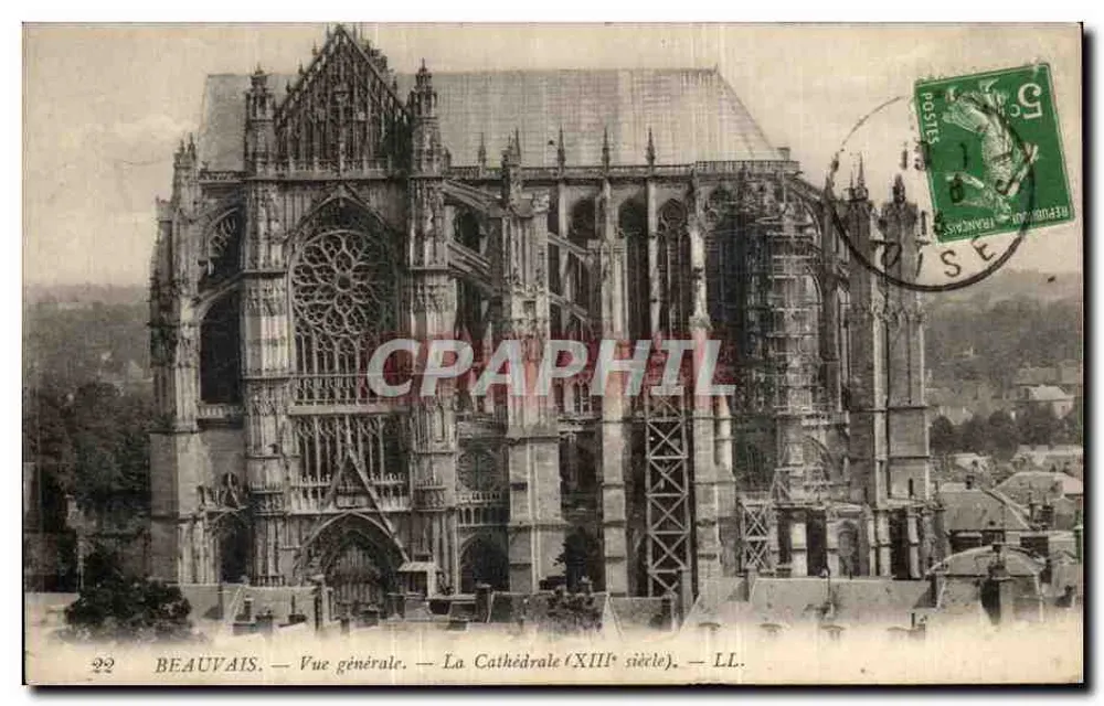 Beauvais — Vista geral — A Catedral (século XIII) — LL. - Frente