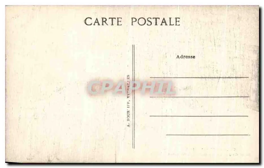 Chantilly (Oise) — Saal des Jeu de Paume — Die Autos — Verlag A. Bour, Vézelay - Rückseite