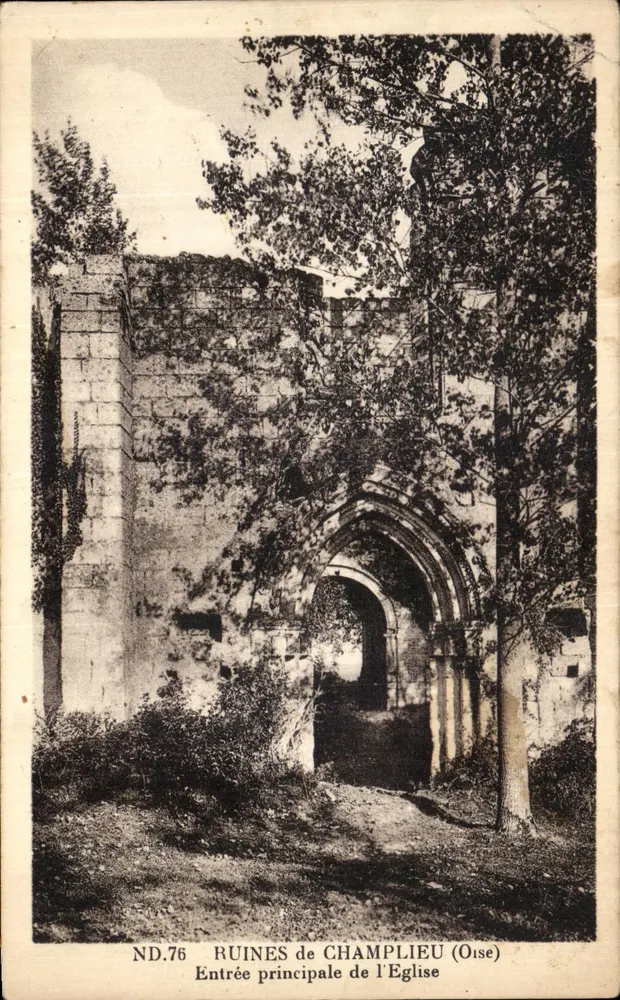 Ruínas de Champlieu (Oise) — Entrada principal da igreja — ND.76 - Frente