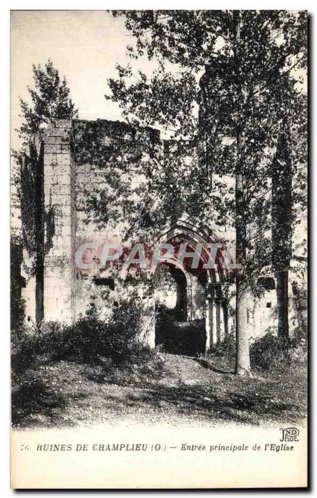 Ruinen von Champlieu (O.) — Haupteingang der Kirche — JND - Vorderseite