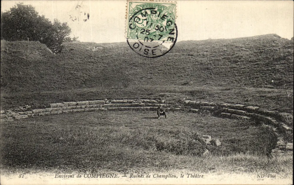 Environs de COMPIEGNE — Ruínas de Champlieu, o Teatro — ND-Phot - Frente