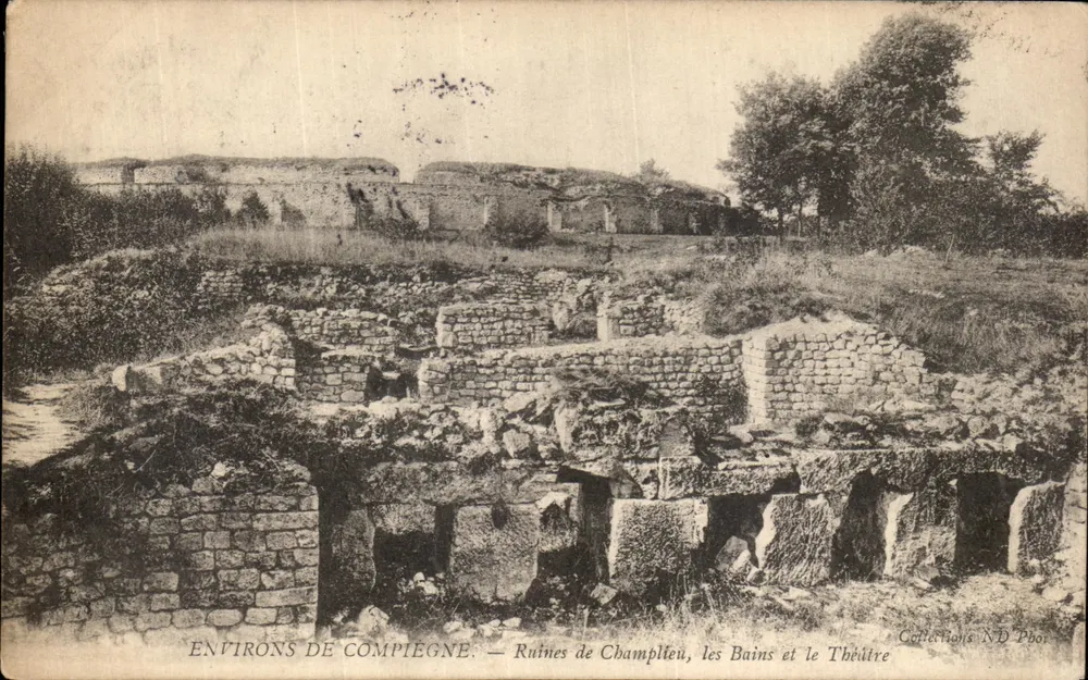 Um Compiègne — Ruinen von Champlieu, die Bäder und das Theater — Sammlung ND Pbor - Vorderseite