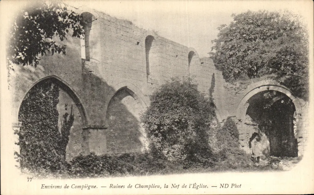 Arredores de Compiègne — Ruínas de Champlieu, a Nave da Igreja — ND Phot - Frente