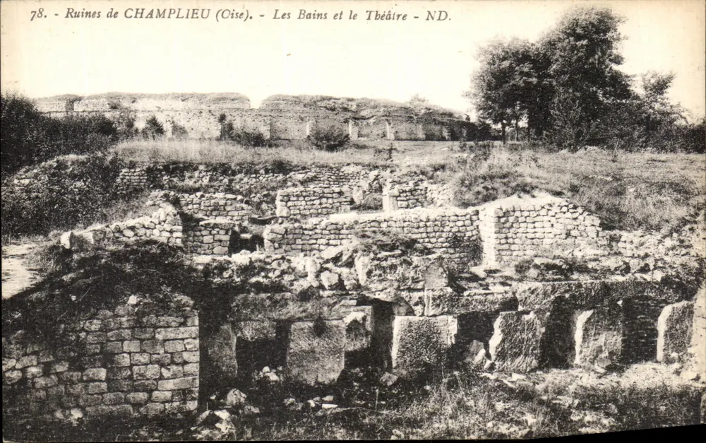Ruine di CHAMPLIEU (Oise) — I Bagni e il Teatro — ND. - Recto
