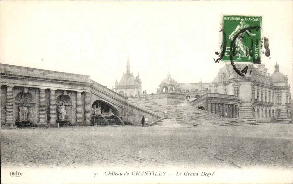 Castelo de Chantilly — O Grande Degrau — B.L.D. n°7 - Frente