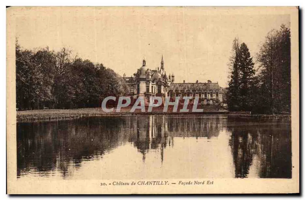 Château de CHANTILLY — Façade Nord Est — Édition Delaharette (Oise) - Frente