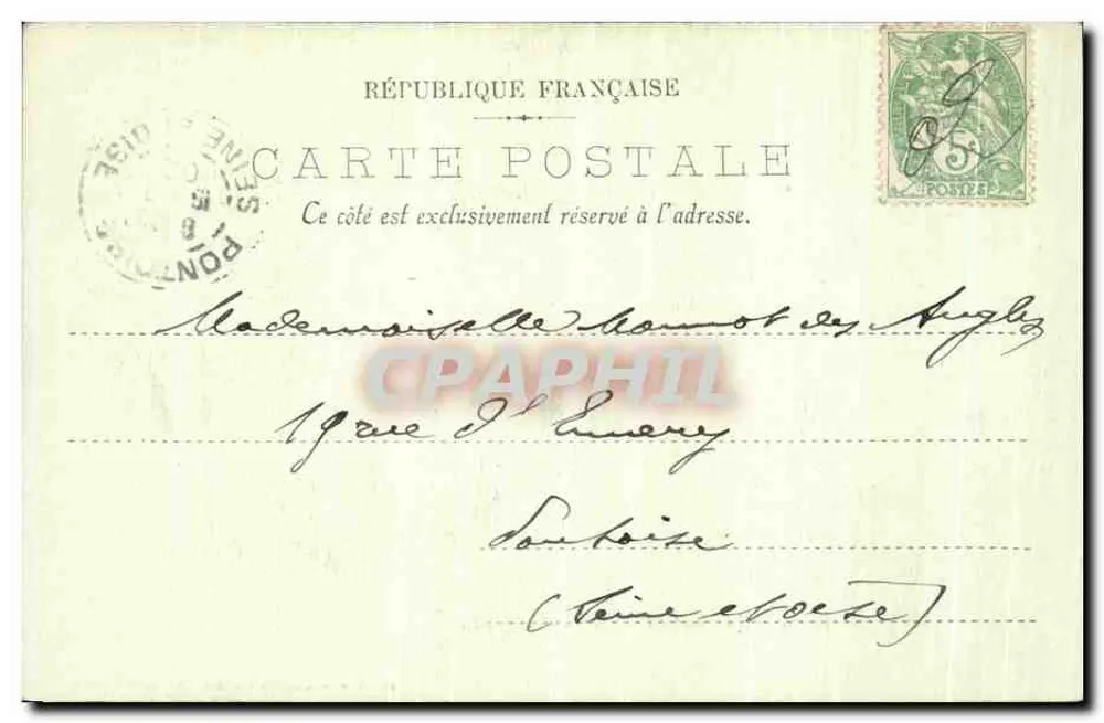 Château de Chantilly — La Cour du Musée Condé — Veuve Robineau, uitg. Chantilly, n°21 - Achterkant